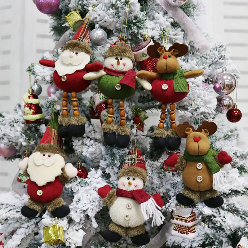 New Christmas Decoration Santa Claus Elk Snowman Christmas Oranments Pendant for Christmas Tree Home Decoration Toys Gifts