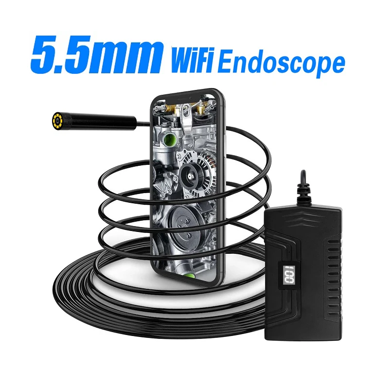 Y14 5 мм wifi эндоскоп камера HD1080p 6 светодиодный свет 3 м/5 м/10 м жесткий провод USB