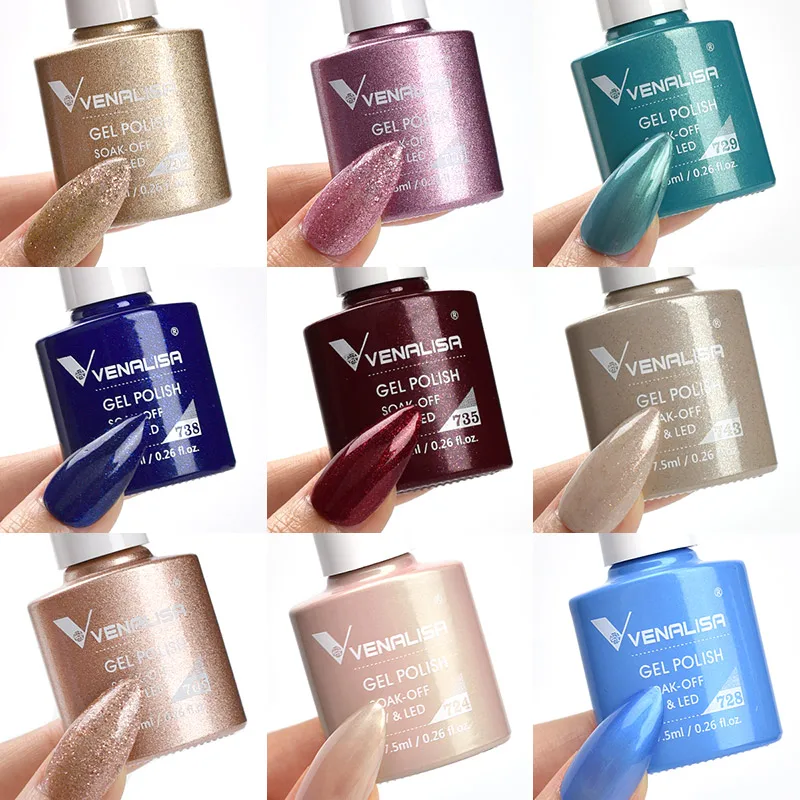 Venalisa-VIP4 Nail Gel Polish, Verniz LED UV, Cobertura Total, Super Textura, Manicure Linda, Nova Chegada, 7,5 ml