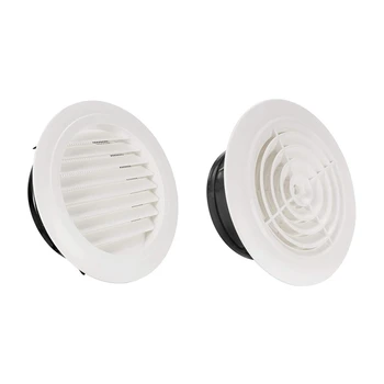 

3 Pcs Round Air Vent ABS Louver White Grille Cover Adjustable Exhaust Vent, 1 Pcs 8 Inch 7 2 Pcs 6 Inch