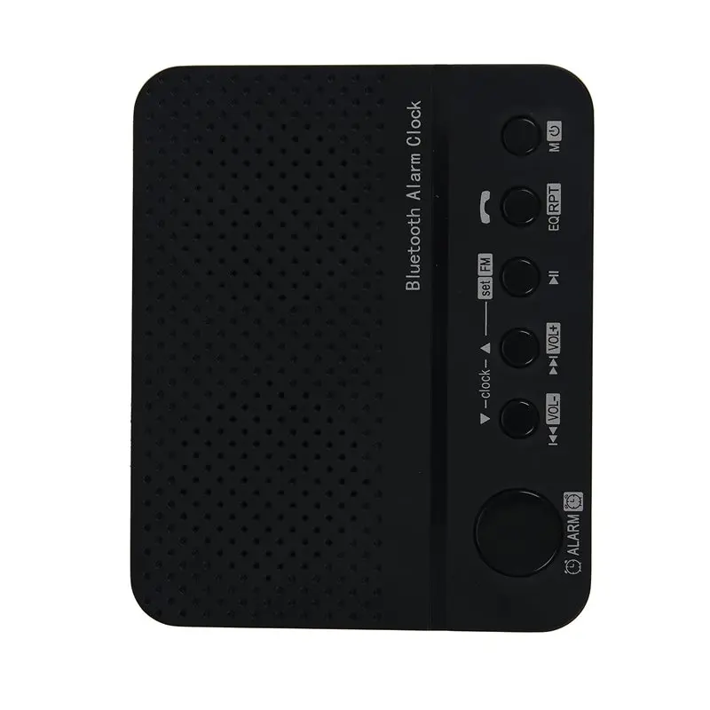 Многофункциональный Bluetooth динамик мини портативный беспроводной усилитель fm-радио светодиодный Будильник беспроводной для мобильного телефона(черный