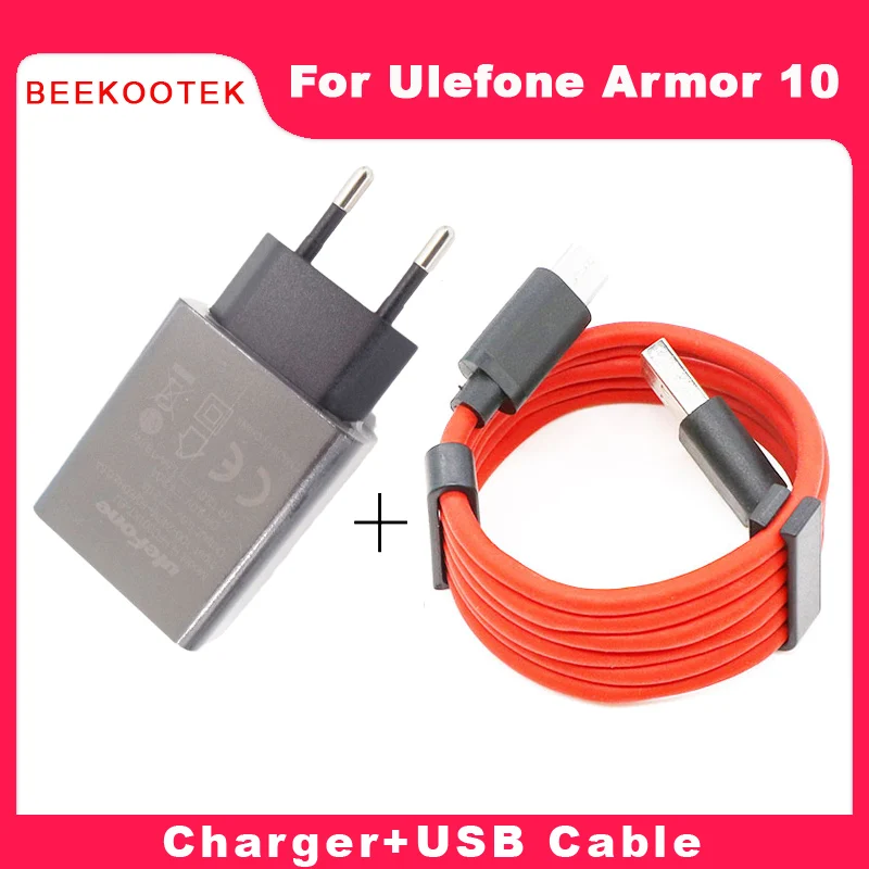 

New Original Charger Official Quick Charging Adapter+USB Charge Cable Mobile Phone Parts Accessories For Ulefone Armor 10 Phone