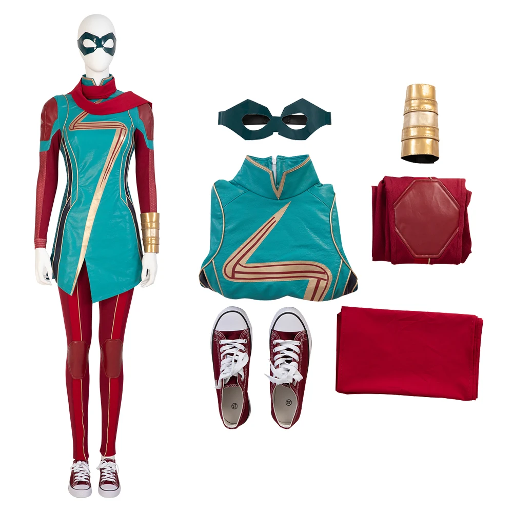 

Ms.M Kamala Khan Role-playing Outfit Halloween Superheroine Cosplay Costume Fancy Carnival Party Clothing