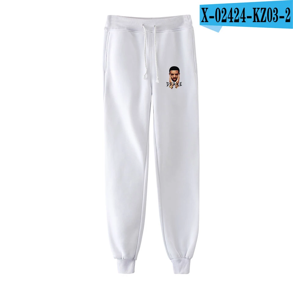 Drizzy Дрейк Штаны брюки эластичные сковорода для мужчин и женщин штаны осень-зима теплые модные штаны kiki kanya west футболки - Цвет: KZ03-2