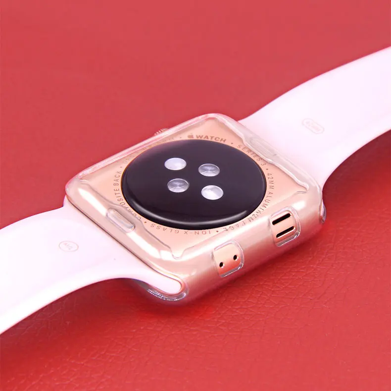 Мягкий чехол для apple watch band 44 мм 40 мм apple watch 4 3 2 band 42 мм 38 мм iwatch band все вокруг ультра-тонкая прозрачная рамка