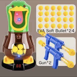 Pistolet à Air comprimé pour enfants, jouet de tir affamé, dinosaure, balle molle, jeu électronique de marquage avec effets sonores, cadeau d'anniversaire pour enfants 
