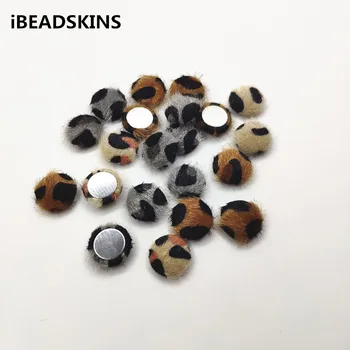 

New arrival! 15mm 200pcs Cloth pattern Leopard print flat semicircle beads for earrings,Earring parts,jewelry findings
