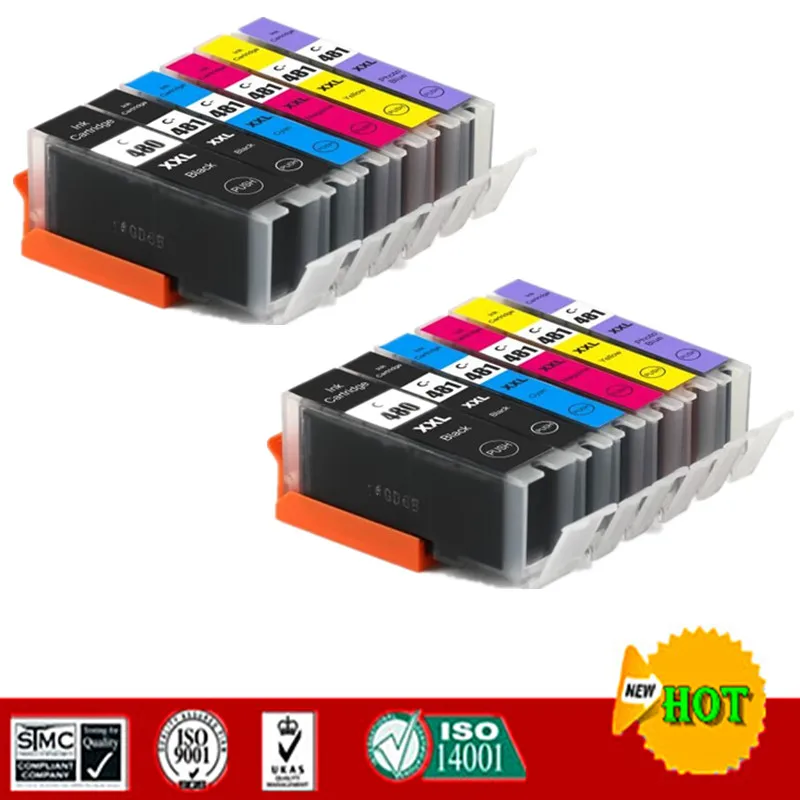 Совместимый чернильный картридж для PGI480 CLI481 PGI 480 подходит Canon PIXMA TS8140/TS9140 и т.
