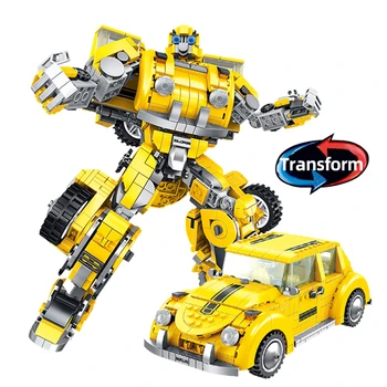 

1033pcs 2in1 Transformation Serie Building Blocks Sets Deformation Robot Deform Car Model Educational Blocks Assembling kids Toy