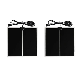 

2 Pack 14W Waterproof Reptile Heating Pad Warmer Heat Mat with Temperature Controller Power Adjustment Terrarium Heater for Pets