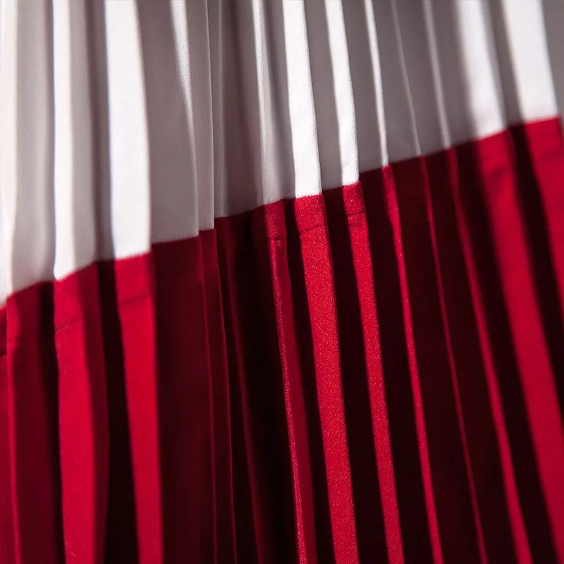 New Fashion Long Prom Dresses 2020 Strapless Knitting Red and White Formal Evening Gowns