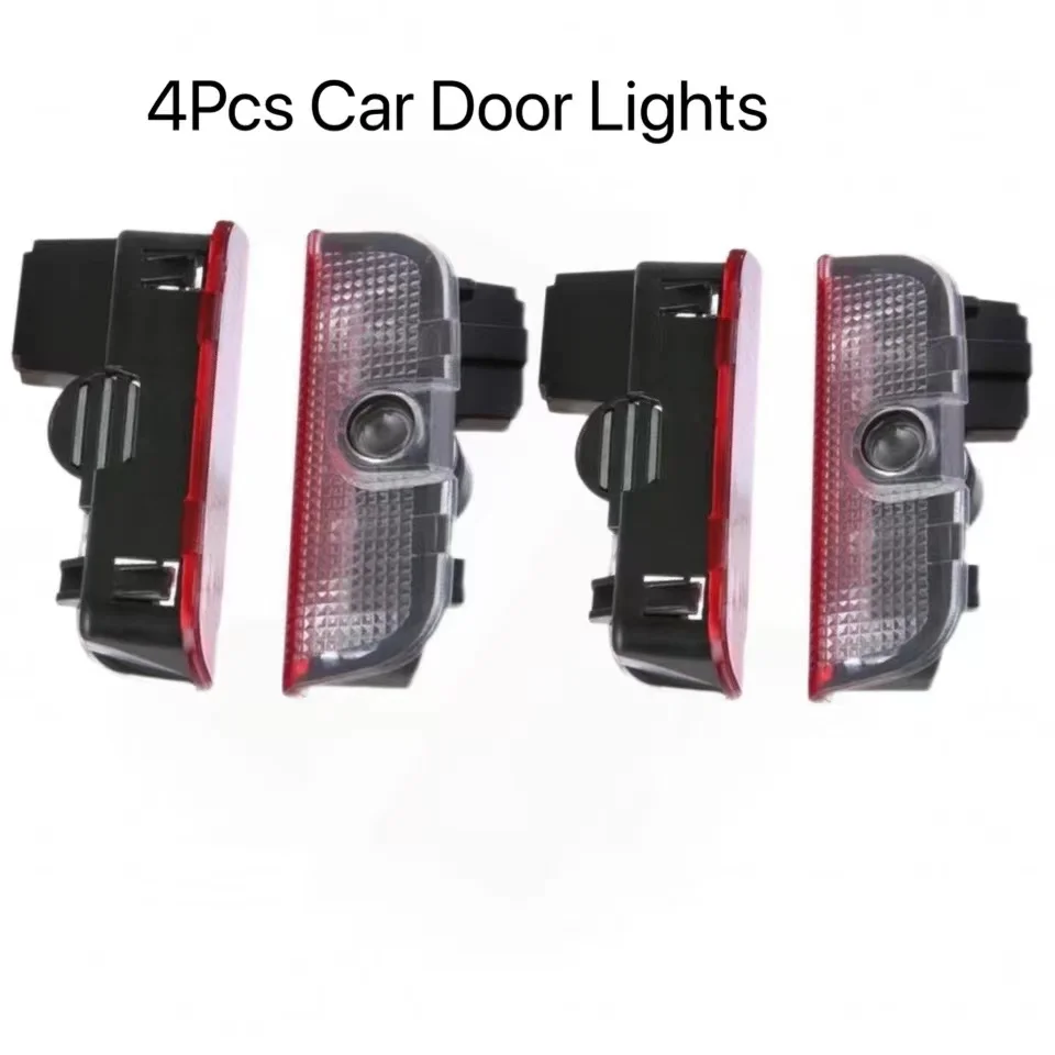 

4x LED Car Door Projector Decor Lamp Auto Welcome Lights For VW Passat Magotan Tiguan Touareg Golf Jetta CC Sharan Scirocco EOS