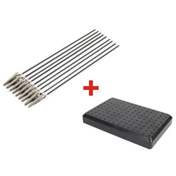 

New 9 x 14 Holes Painting Stand Base with 10Pcs Metal Alligator Clip Stick Modeling Tool Set Toys Hobbies Accessories