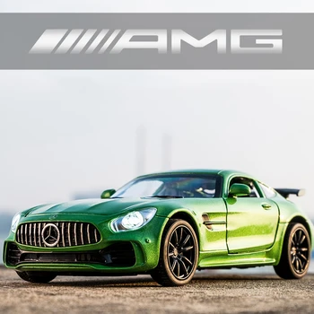 

1/32 Car Models AMG GT R Diecasts Toys for Boys Adults Metal Collection Mockup Cars Vehicles Gift Kids Souvenir Friend Client
