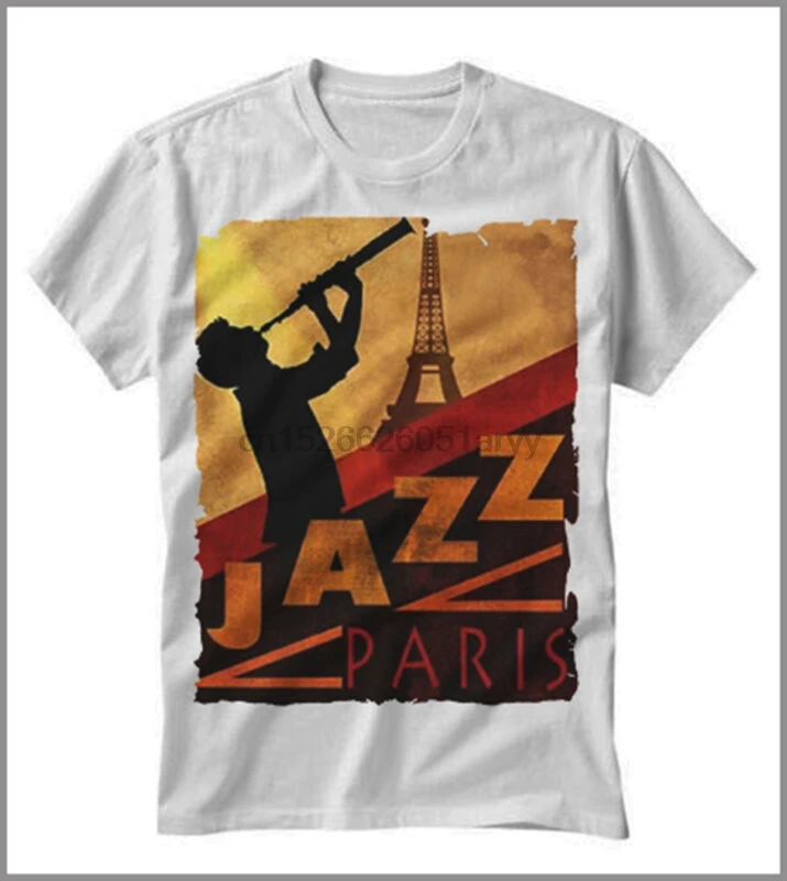 Футболка UOMO DONNA футболка JAZZ BLUES PARIGI MUSICA MUSIC SAX Glamur GEN0318 |