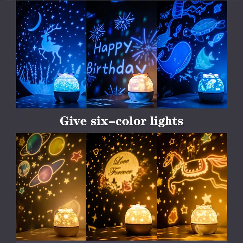 Star Ocean Projection Lamp Multi-Function Dimming Led Night Light Projector Sleep Light 6 scenes film Lamparas 40NOV5