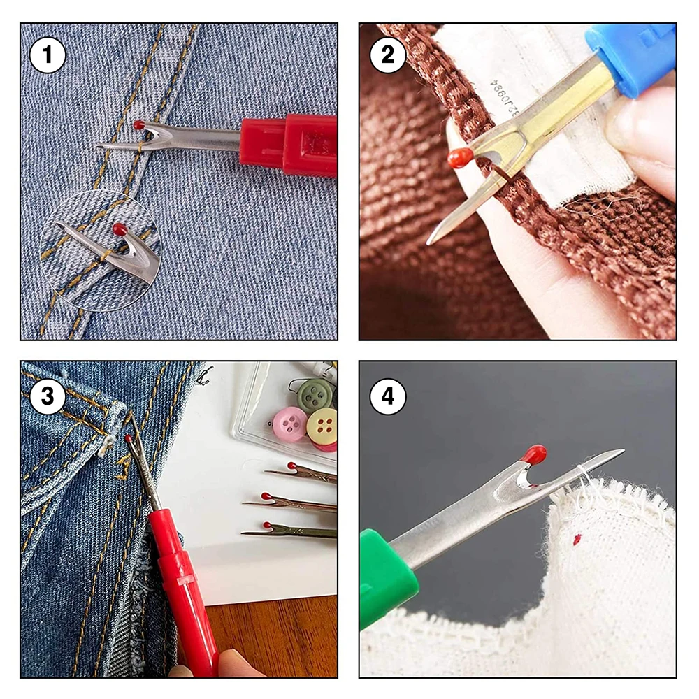 Découd-Vite Couture NIYATA - Lot De 6 Pièces Avec Découseurs Et Ciseaux | Pour Retrait De Fils Et Points