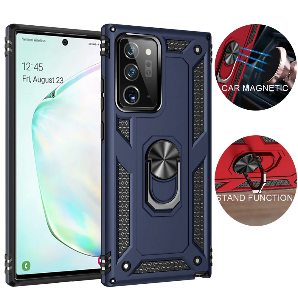 Прочный защитный кольцевой держатель чехол для Samsung Galaxy Note 20 Ультра ударопрочный