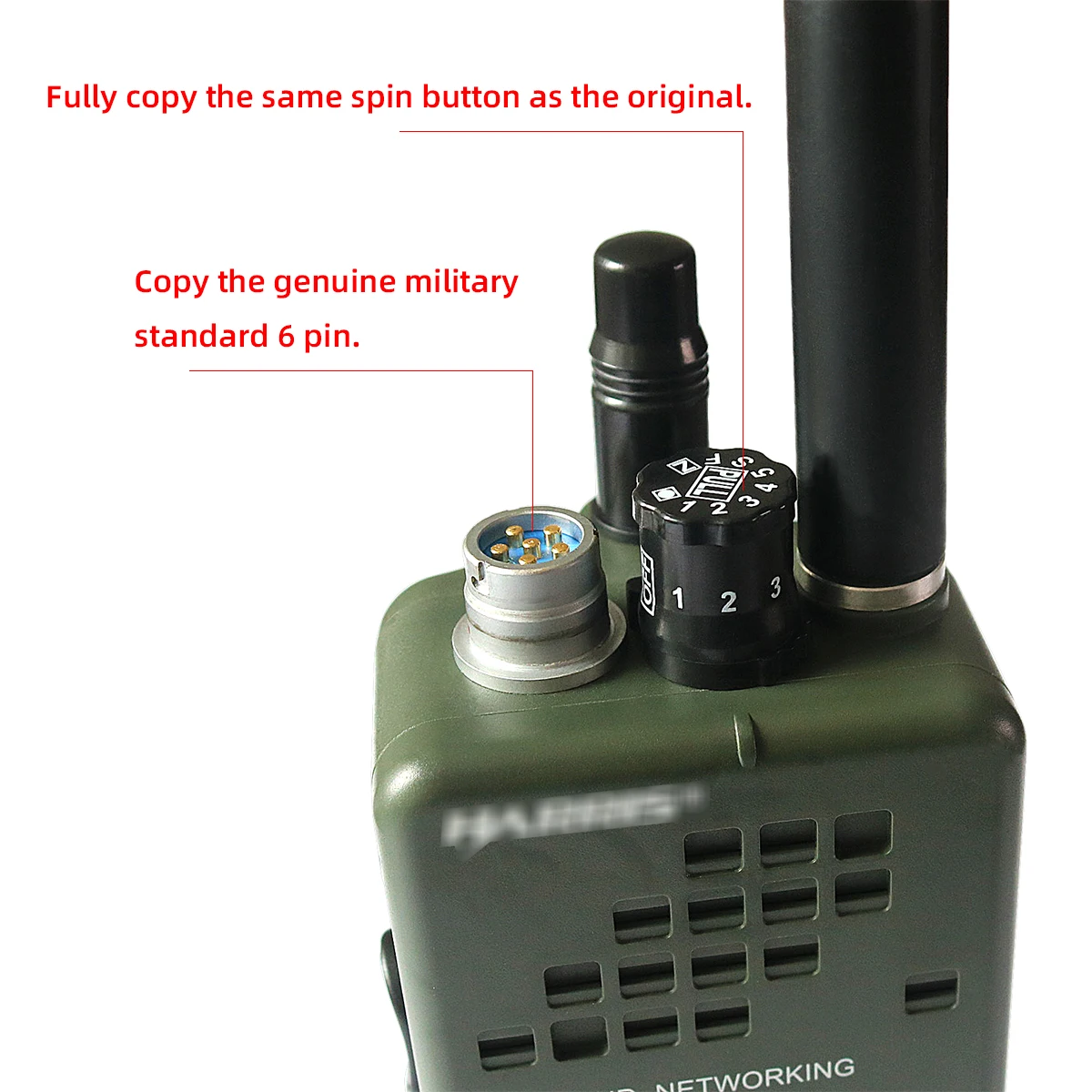 PRC-152 Харрис макет радиоприемника чехол, военная рация-Walkie модель для Baofeng Радио+ H250 ручной динамик микрофон 6 pin ptt