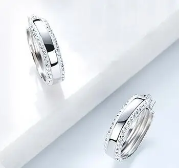 

UXN105 925 Silver Zircon Girls Wedding Garment Earrings Birthday Party Gifts