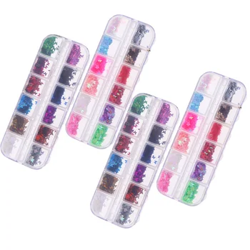 

4 Boxes Stylish Fashion Eye Makeup Sequins Nail Sequin Manicure Sequin Manicure Decal for Ladies Girls Women