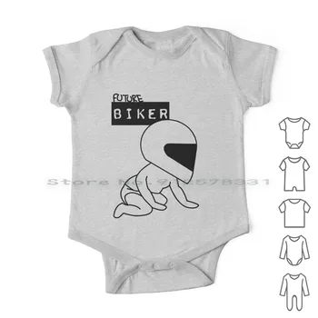 미래 바이커 아기 신생아 옷 롬퍼 코튼 점프 슈트, 미래 바이커 오토바이 아기 키즈 유아 긴 소매 민소매
