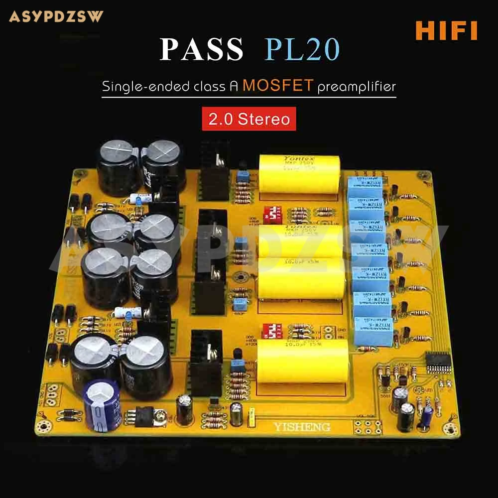 

Несимметричный Стерео предусилитель PL20 2,0 класса A HIFI MOSFET, печатная плата/готовая плата