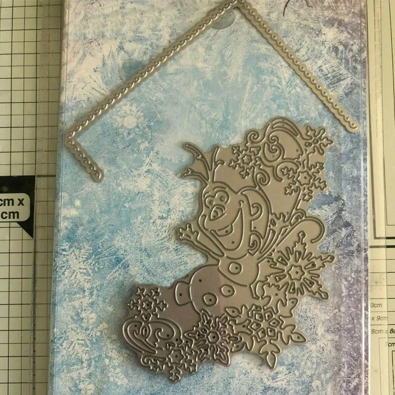 Принцесса Девочка металлические Вырубные штампы снег ребенок олень; Снежинка фраза трафарет для бумажные карточки для скрапбукинга ремесла новые штампы