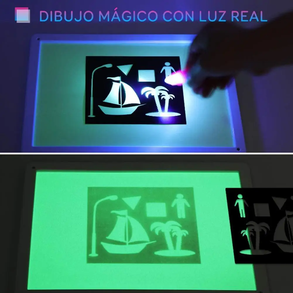 3D светильник для рисования детская Волшебная письменная доска светильник доска двойная ручка английская версия обучающая игрушка интерактивная игрушка