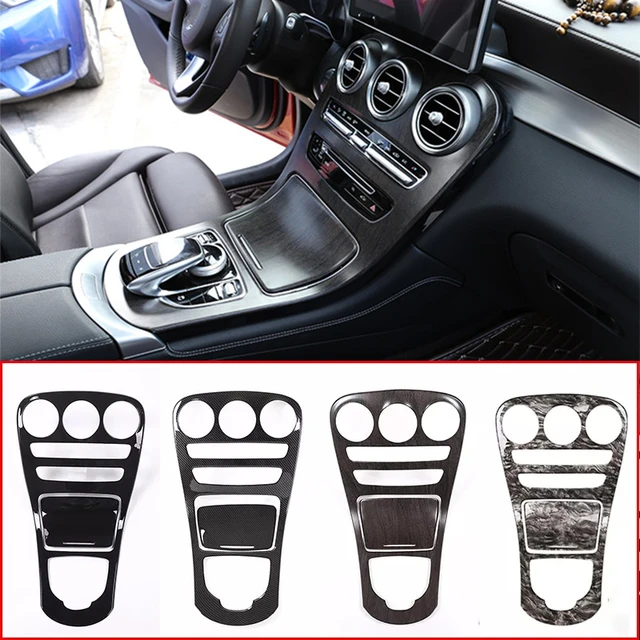 Auto Zentrale Steuerung Getriebe Shift Panel Umfasst Rahmen Innen Trim  Aufkleber Für Mercedes Benz C GLC Klasse W205 X235 Auto zubehör - AliExpress