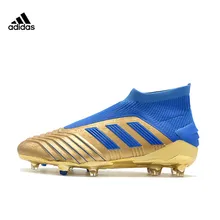 Адидас Гальваника Хищник 19+ FG трикотажные поверхности кроссовки бутсы газон Бутсы мужские футбольные бутсы Размер 40-45