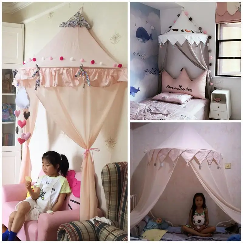 

Crib Tent Bed Curtain inside And Study Angle GIRL'S Baby Play House Toy Room Children Canopy Princess Small Tent
