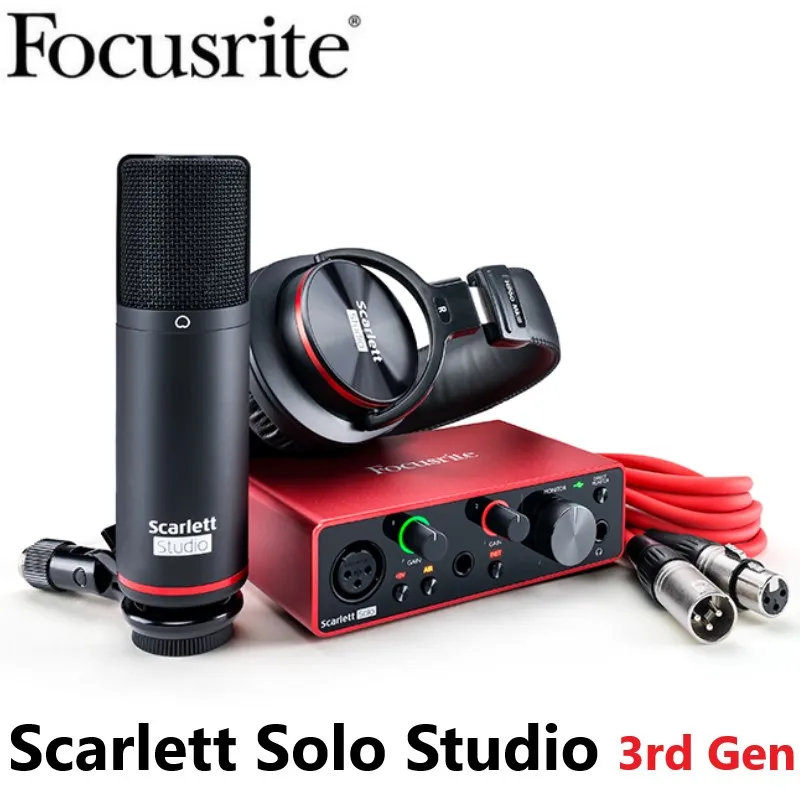 Focusrite Scarlett Solo Studio звуковая карта 3 го поколения 2 входа/2 выхода USB аудио интерфейс с