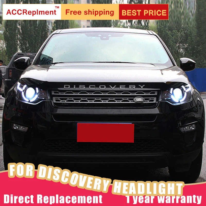 2 шт. светодиодный фары для Land Rover Discovery 17-20 светодиодный автомобильный фонарь ангельские глазки ксенон HID комплект Противотуманные фары светодиодный дневные ходовые огни