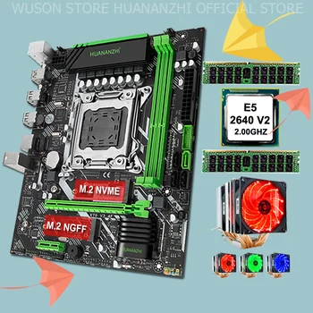 

HUANANZHI X79 6M micro-ATX motherboard combo computer hardware DIY CPU Intel Xeon E5 2640 V2 with cooler RAM 32G(2*16G) REG ECC