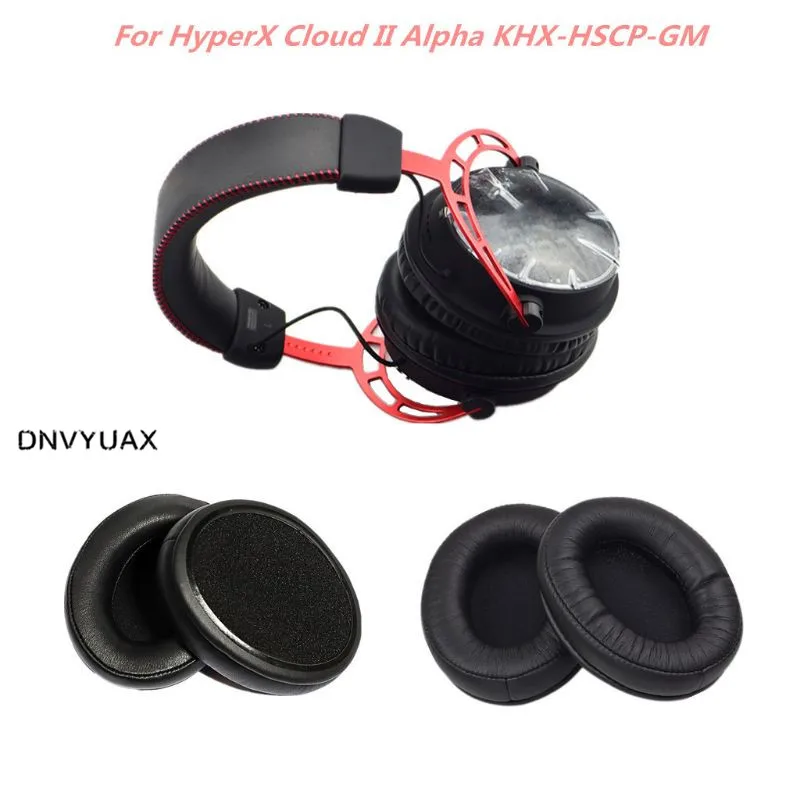 

2 PCs Replacement Earpads Ear foam Pad Cushion for Kingston HyperX Cloud II Alpha KHX-HSCP-GM Headphones Headset Sponge