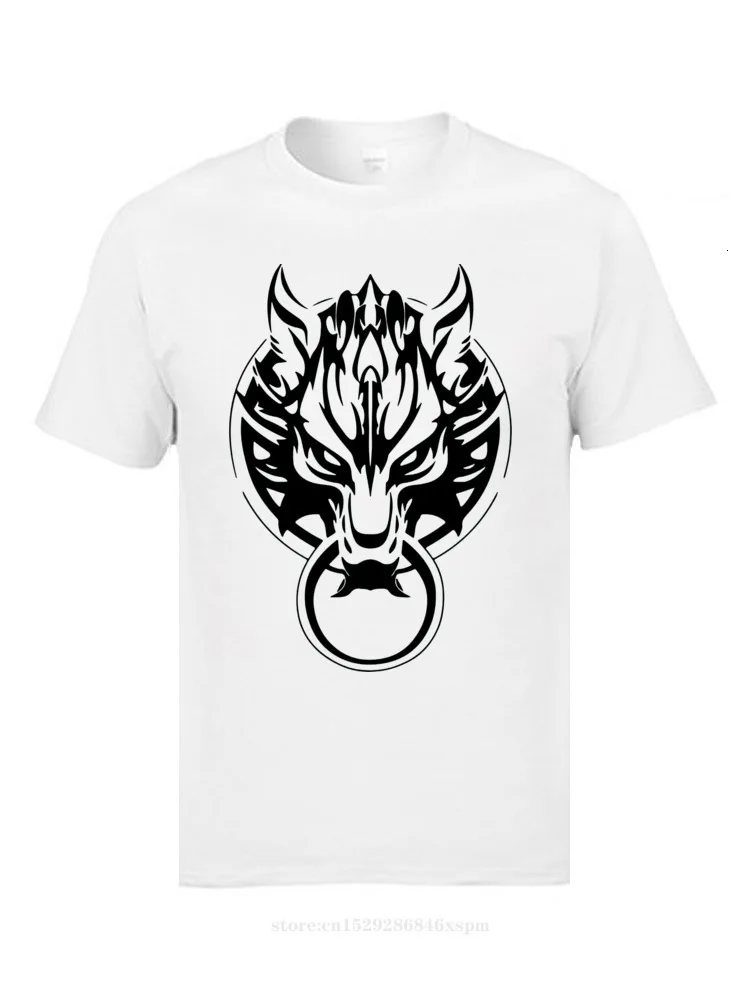 

one yona Final Fantasy Fenrir Wolf Monsterwolf T Shirts Mens Fashion 3D Printed Aardwolf Coyote Animal Tee-Shirts Summer Tshirt