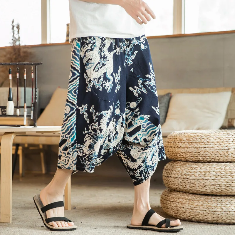 

Chinese-style Summer Harem Pants Pants Casual Pants Large Size Loose-Fit Pants Capri Pants nan sha