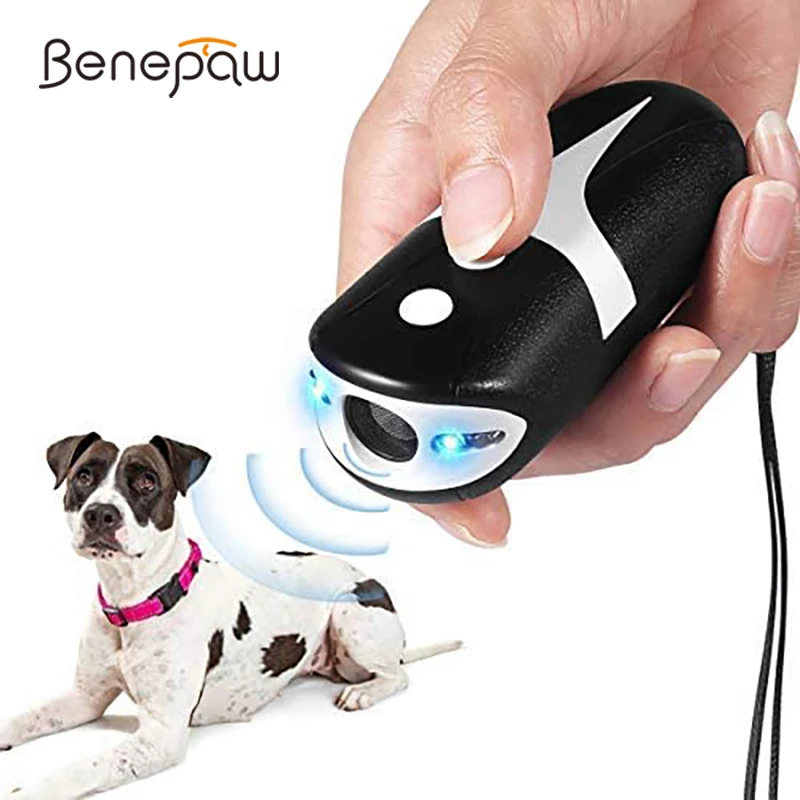 Ультразвуковой Отпугиватель собак Benepaw безопасный портативный светодиодный для