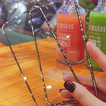 

Newest Frame Diamond Glass Screen Film for iphone/apple 11 pro max Xs max XR X 8 7 plus Tempered Glass Screen Protector