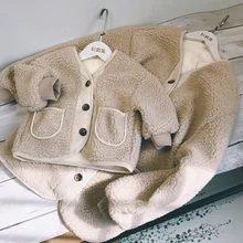 MILANCEL/семейная одежда; теплая одежда для мамы и дочки; меховое пальто «Мама и я»; плотное пальто с подкладкой для девочек