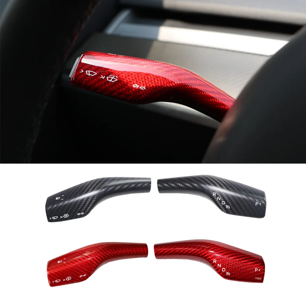 

Car Stying Real Carbon Fiber Column Shift Protective Cover For Tesla Model 3 Model Y 2017 2018 2019 2020 Accessories