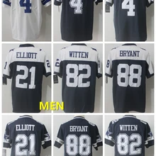 А+++ Качественная мужская футболка для взрослых Джейсон Виттен 82 эзекиел Эллиот 21 дак Прескотт 4 ДЕЗ Брайант 88 Даллас