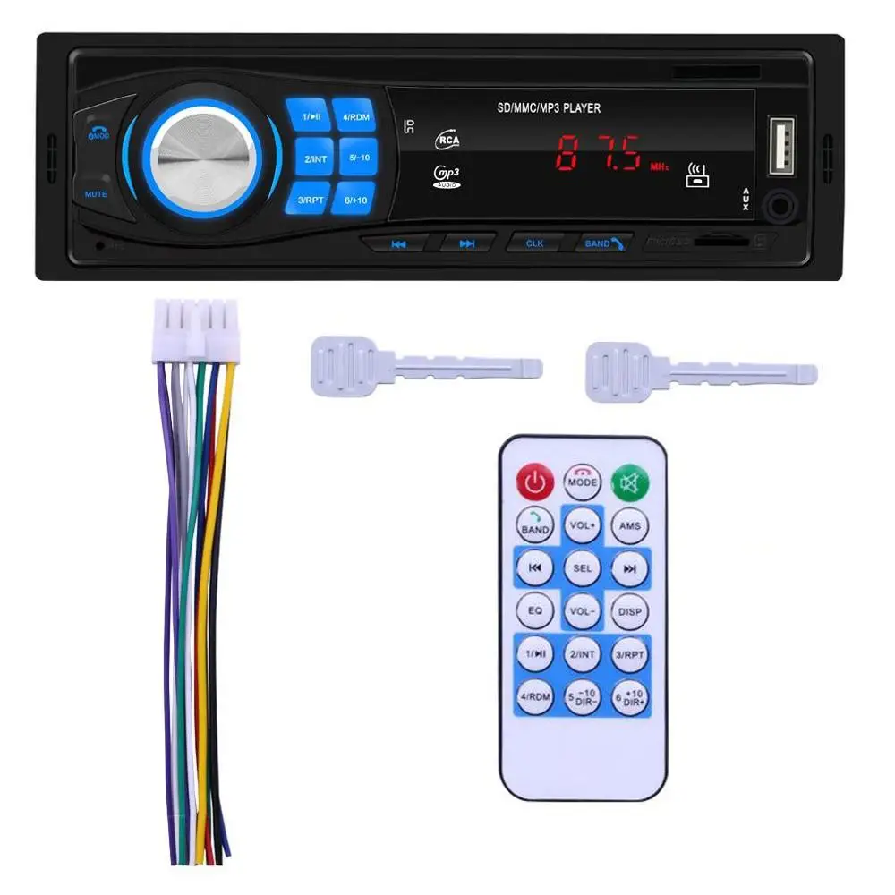 Автомобильный MP3 плеер 12 В USB магнитола с дистанционным управлением|MP3-плеер для