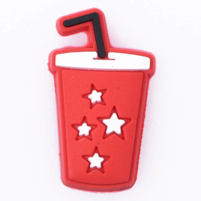 1 Pcs Music Croc Shoes Charms Camera Ticket Coffee Shoe Charm Accessories Cartoon Clog Shoes Musical Record Decoration Power Off P3780