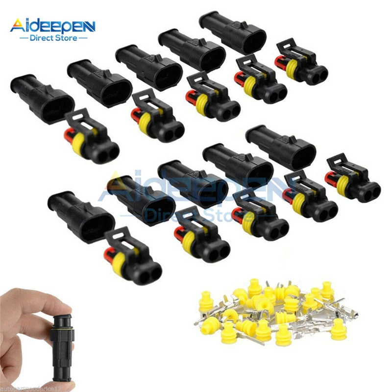 

1Set 1/2/3/4/5/6 Pins AMP 1.5 Super Seal Waterproof Electrical Wire Connector Plug For Car Waterproof Connector