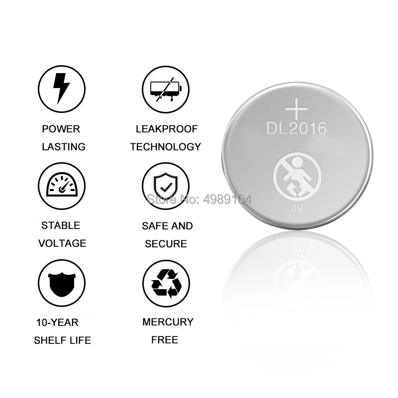 8 шт. Фирменная Новинка батарея для DURACELL DLCR2016 CR2016 ECR2016 GPCR2016 3 В Кнопка ячейка монета литиевые батареи для часов автомобиля игрушки