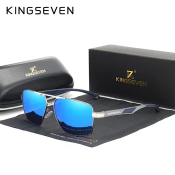 KINGSEVEN Aluminum Men’s Sunglasses Polarized Lens Brand Design Temples Sun glasses Coating Mirror Glasses Oculos de sol 7719