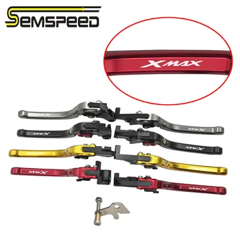 

SEMSPEED XMAX logo Motorcycle CNC Foldable Only Brake Clutch Parking Levers Handle Grips For Yamaha XMAX300 XMAX250 XMAX125 400