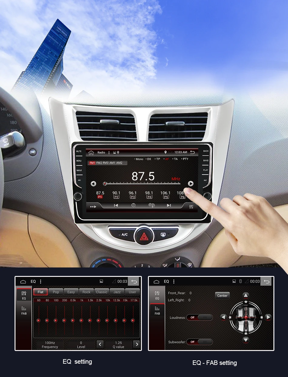 Eunavi 4G 64G ips android 9,0 автомобильный dvd для hyundai Solaris Verna Accent 2010- мультимедийный автомобильный Радио gps навигация TDA7851